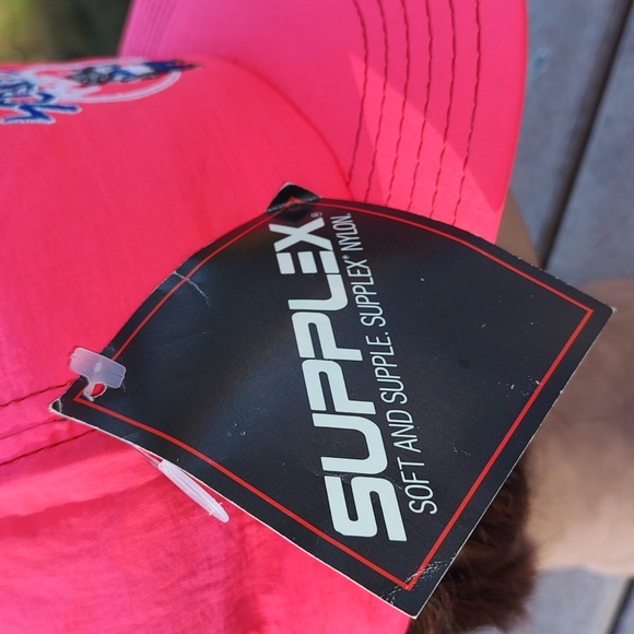 Vintage Scab's Place Embroidered Logo Snapback Hat Cap Neon Pink New - Picture 7 of 11